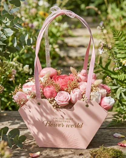 Flower World - Çiçek Buketi Soya Mum
