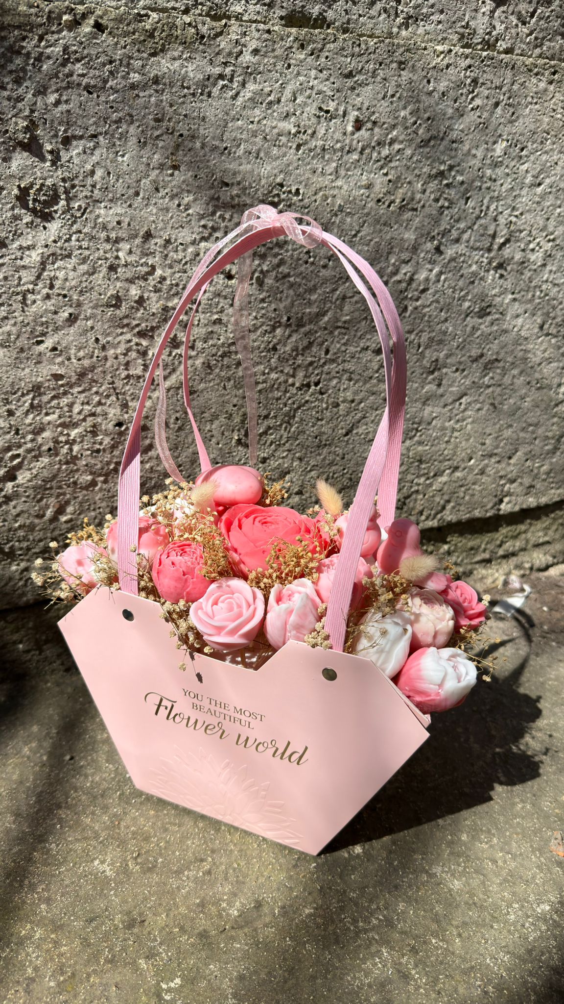 Flower World - Çiçek Buketi Soya Mum