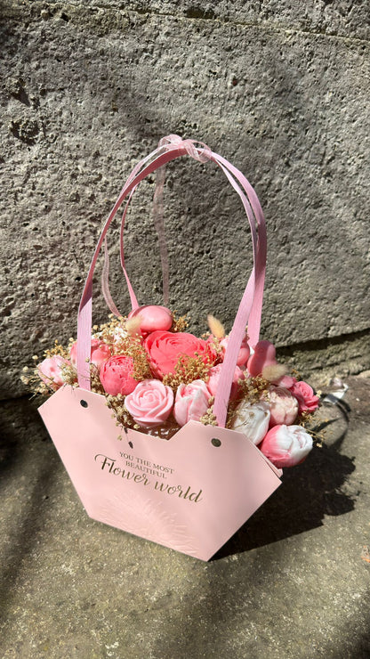 Flower World - Çiçek Buketi Soya Mum