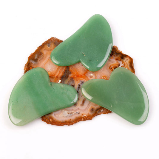 Aventurin Taşı Kalp Gua Sha Masaj Aleti