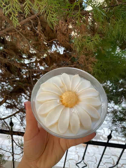Daisy Candle - Papatyalı Soya Mum