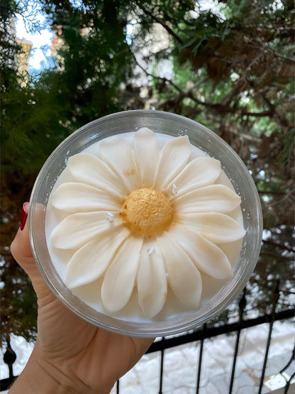 Daisy Candle - Papatyalı Soya Mum