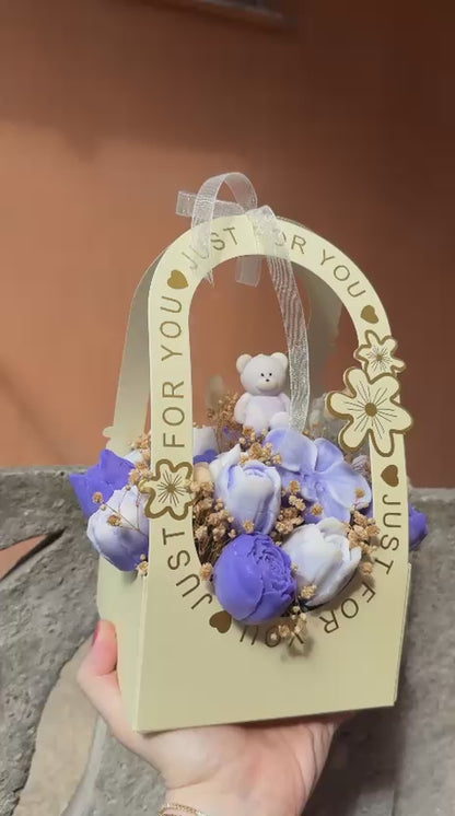 Çiçek Buketi Soya Mum